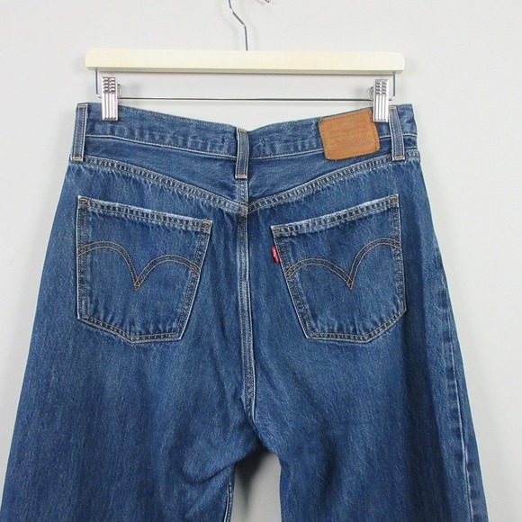 Levis Premium Dad Jeans Womens 30 Blue Denim Baggy Cotton Relaxed Casual 624 - Picture 8 of 12